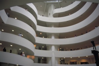 Staircase in the Guggenheim Museum, opened in 1959, New York City, USA