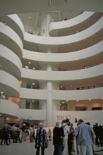 Staircase in the Guggenheim Museum, opened in 1959, New York City, USA