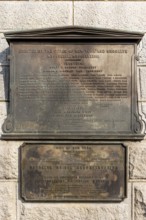 Brooklyn Bridge plaques, Brooklyn Bridge, New York, USA