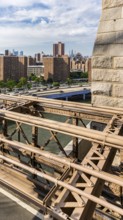 New York skyline from Brooklyn Bridge, Brooklyn Bridge, New York, USA