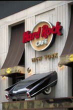 Outdoor advertising from Hard Rock Café, New York City, USA