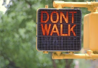 Pedestrian traffic light in New York City, USA