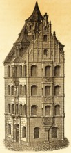 The Pottery House, architecture, several floors, gable, dormer, tower, Nuremberg, Germany,