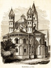 Roman Catholic Apostle Church in Cologne, minor basilica, Romanesque architecture, medieval