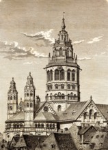Mainz Cathedral or Hohe Dom St. Martin zu Mainz, cathedral, episcopal church, architecture,
