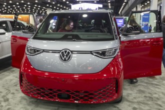 Detroit, Michigan USA - 14 January 2026 - The VW ID Buzz on display at the Detroit Auto Show