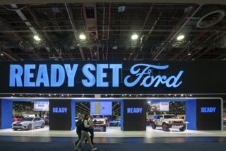 Detroit, Michigan USA - 14 January 2026 - The Ford exhibit at the Detroit Auto Show