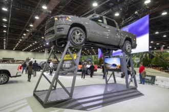 Detroit, Michigan USA - 14 January 2026 - The Jeep RAM on display at the Detroit Auto Show. The car