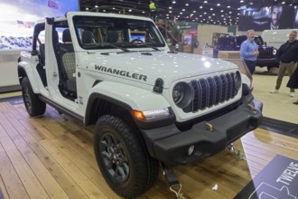 Detroit, Michigan USA - 14 January 2026 - The 2026 Jeep Wrangler, 85th anniversary edition, on