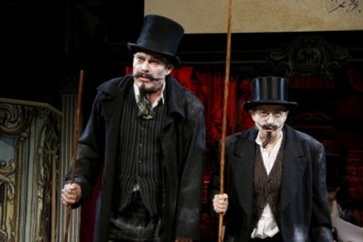 Pörre Besson and Katharina Thalbach during the photo rehearsal for SAUERKOHL AND MISDEEDS, a