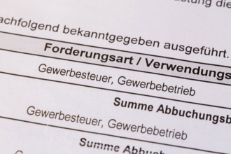 Close-up of a business tax return