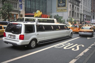 Strech limousine in the streets of New York City, USA