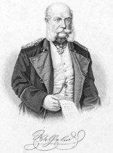 Portrait with signature of Wilhelm I (1797 Berlin - 1888 Berlin) King of Prussia and Emperor of