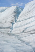 Glacial ice on Root Glacier, Wrangell St. Elias National Park, Alaska, USA