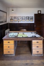 Interior view, desk in Kennicott General Manager's Office, Historic Kennecott Copper Mine, National