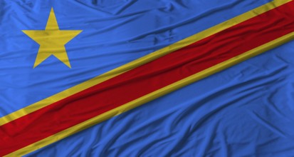 Democratic Republic of the Congo flag waving. Flag of the Democratic Republic of the Congo with