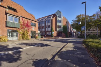 City administration, commercial building, residential building, brick building, general