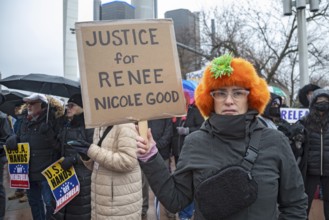 Detroit, Michigan USA - 10 January 2026 - Activists rally to protest the killing of Renee Nichole
