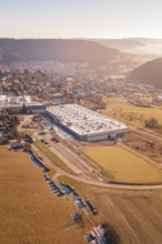Industrial building in rural, hilly area, Glatten, Freudenstadt district, Germany