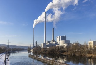 Altbach-Deizisau am Neckar power plant, operated by EnBW. One of Germany's largest and most modern