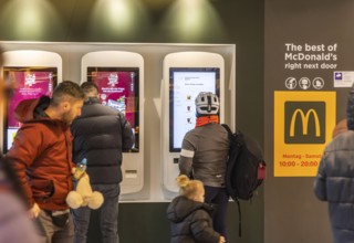 McDonald's Boeblingen. Terminal for ordering food. Böblingen, Baden-Württemberg, Germany