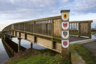 Bridge over the Hunte in Ochsenmoor, Ochsenmoor, Hüde, Lower Saxony, Germany