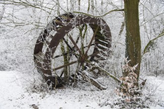 Hengemühle waterwheel, Diepholz, Lower Saxony, Germany