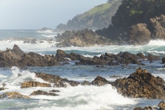 Sunny daytime view along the bays of Broken Head Nature Reserve near Byron Bay, New South Wales,