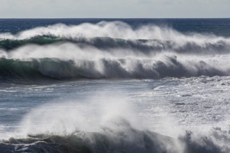 Waves on the ocean off Madeira, Jardim do Mar, Madeira, Portugal