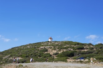 Moulin de Mattei windmill, Cap Corse, Haute-Corse Department, Corsica, Mediterranean Sea, France