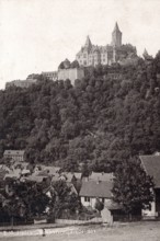 Historical photograph of the city of Wernigerode in the Harz Mountains from 1894, Wernigerode,