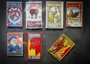 Matchboxes with old label design and different motifs, Tändsticksmuseet matchstick museum or match
