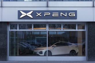 Xpeng, showroom of the Chinese electric car brand Xiaopeng Motors, Düsseldorf, North