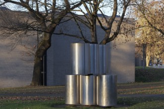 Movable plastic PA II by Günther Tollmann, stainless steel sculpture, Skulpturenpark