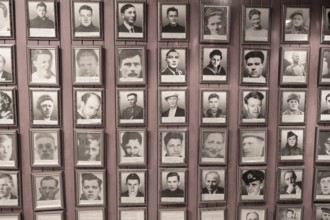 Gallery of portraits of Norwegian resistance fighters in the partisan museum in the old school of