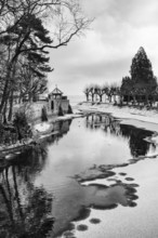 The island channel on the banks of Lake Constance and Constance funnel, Dominican Island on the