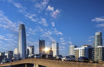 USA, California, Panoramic San Francisco financial district skyline in city downtown