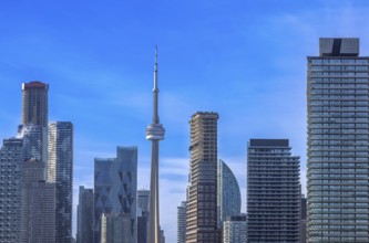Scenic Toronto financial district skyline and modern architecture skyline