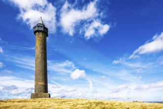 Waterloo Monument over Scottish fields and farms, Jedburgh, Scotland, UK