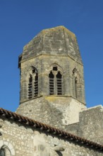 Charroux. The Church St jean Baptiste, the steeple it was destroyed by a lightning in 1662. Allier
