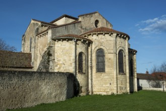 St Cyr and St Julitte's Church, roman church of Escurolles, Allier department, Auvergne Rhone