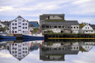 Fishing boats Fishing vessels are moored in Berlevag harbour in the north of the Varanger Peninsula