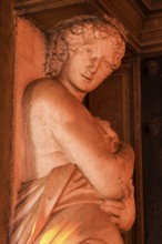 Statues in the arcades of the Biblioteca Nazionale Marciana, the National Library in St. Mark's