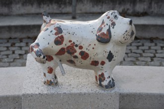 Fountain figures by Chemnitz artist Karl-Heinz Richter 2007, Billinganlage, Fürth, Middle