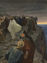 Scene from the biblical story, Cliff in Nazareth, refers to the traditional place, Mount Precipice,