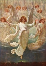 Scene from the biblical story, The Choir of Angels, authentic reproduction of a school mural,