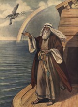 Scene from the biblical story, Noah, a central figure in the Bible, Genesis, who was chosen by God