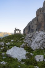 Chapel Cappella Ai Brentei Memorial for injured mountaineers at the Rifugio Ai Brentei mountain