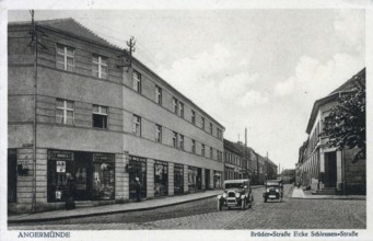 Angermünde, Brüder.Straße, corner of Schleusen-Straße, district of Uckermark in the state of