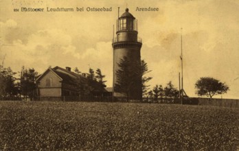 Baltic resort Arendsee, Bastorier lighthouse, Kühlungsborn, Rostock district, Mecklenburg-Western